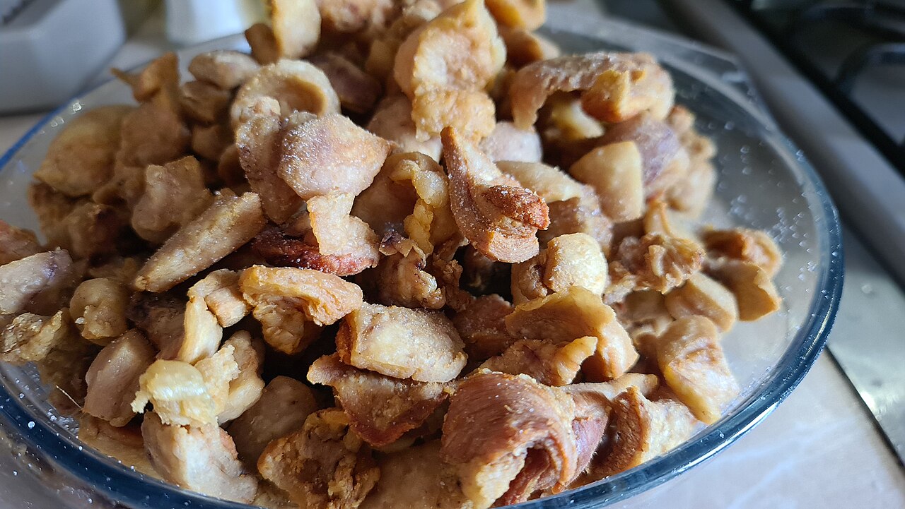 A photograph of pork skin