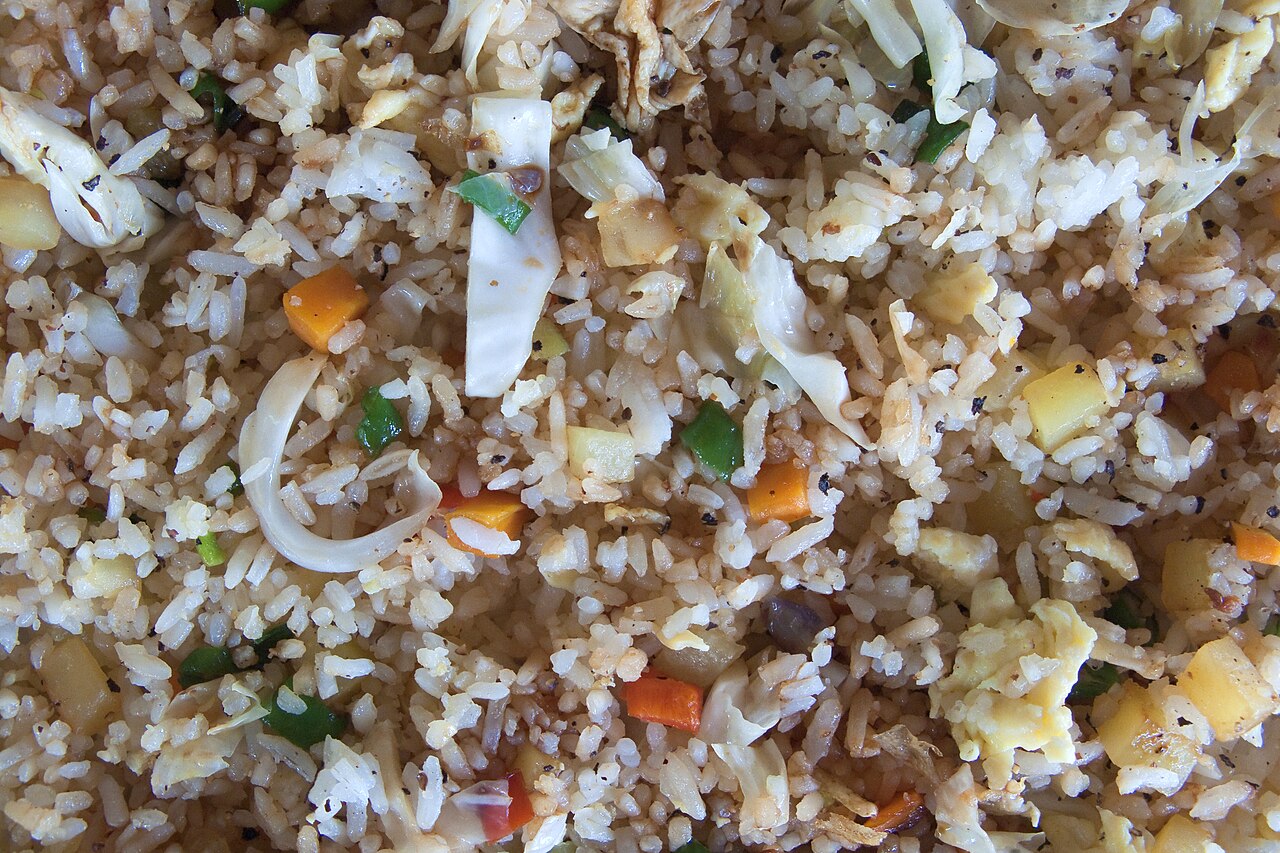 A photograph of fried rice