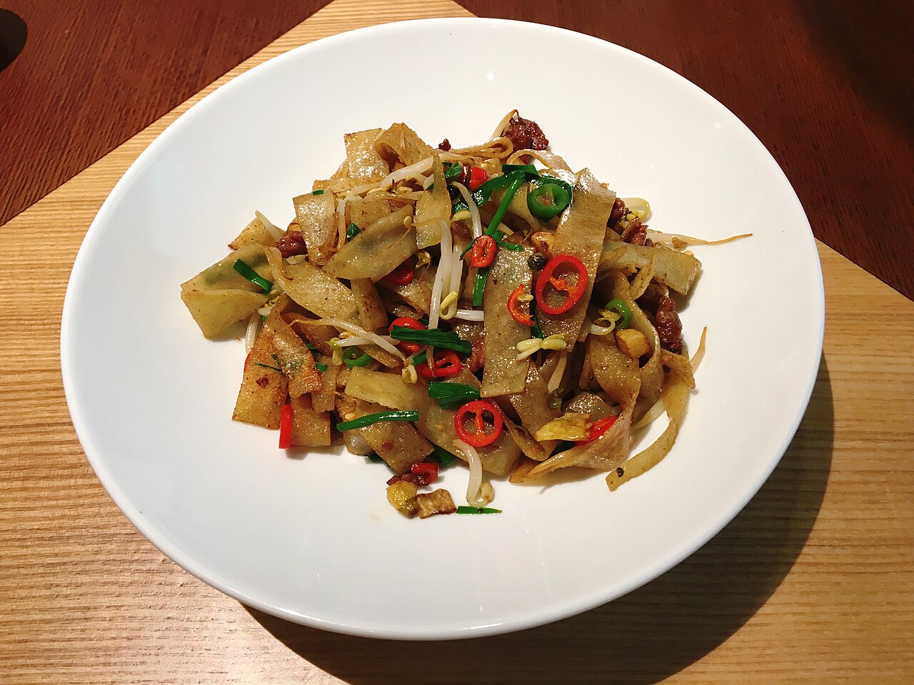 A photograph of 牛肉炒豆丝