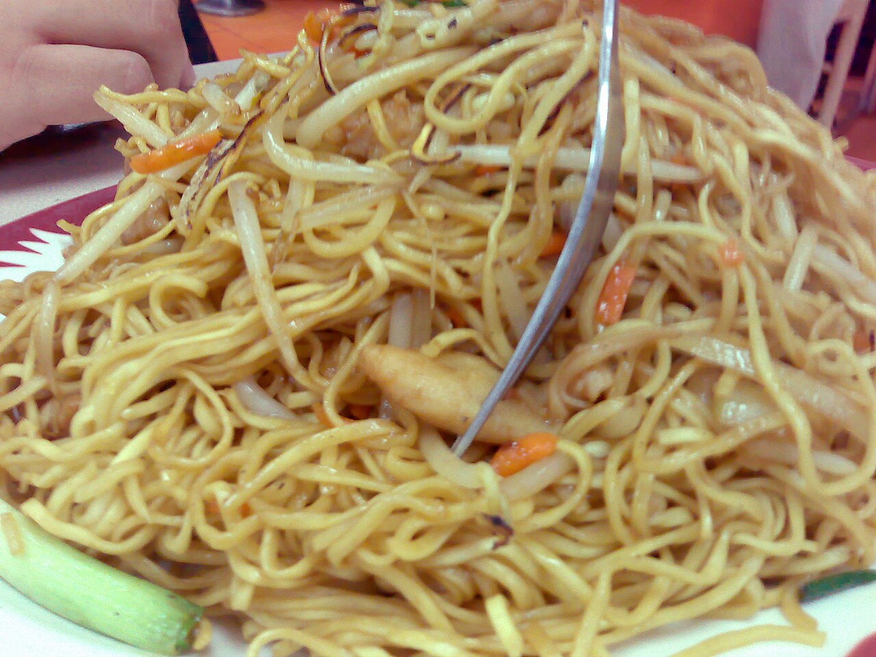 A photograph of chow mein
